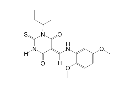 (5Z)-1-sec-butyl-5-[(2,5-dimethoxyanilino)methylene]-2-thioxodihydro-4,6(1H,5H)-pyrimidinedione