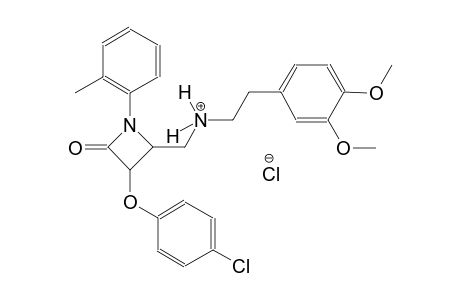 2-azetidinemethanaminium, 3-(4-chlorophenoxy)-N-[2-(3,4-dimethoxyphenyl)ethyl]-1-(2-methylphenyl)-4-oxo-, chloride