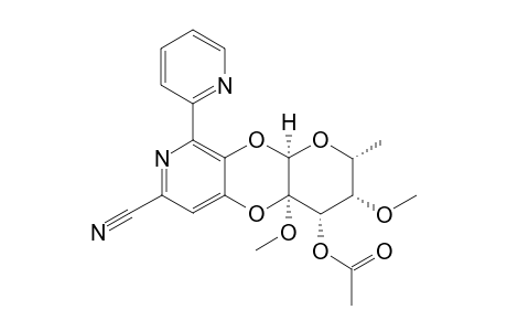 2H-Pyrano[3',2':5,6][1,4]dioxino[2,3-c]pyridine-7-carbonitrile, 4-(acetyloxy)-3,4,4a,10a-tetrahydro-3,4a-dimethoxy-2-methyl-9-(2-pyridinyl)-, [2S-(2.alpha.,3.beta.,4.alpha.,4a.alpha.,10a.alpha.)]-