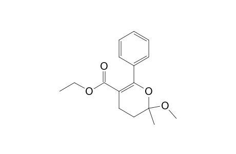 2H-Pyran-5-carboxylic acid, 3,4-dihydro-2-methoxy-2-methyl-6-phenyl-, ethyl ester