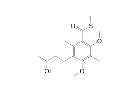 Methyl 2,4-dimethoxy-3,6-dimethyl-5-(3-hydroxybutyl)benzothiate