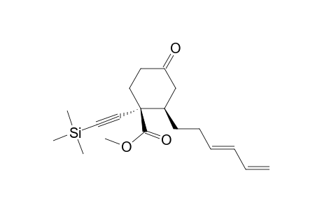 (3R*,4S*)-4-Carbomethoxy-3-(1,3-hexadien-6-yl)-4-{2-(trimethylsilyl)ethyn-1-yl}cyclohexan-1-one