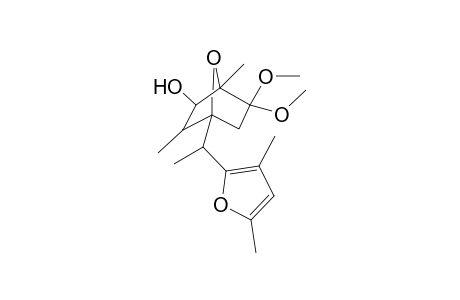 (1RS,1'SR,4RS,5RS,6RS)-4-[1'-(3',5"-Dimethylfuran-2"-yl)ethyl]-6-hydroxy-1,5-dimethyl-7-oxabicyclo[2.2.1]heptan-2-one-dimethyl acetal