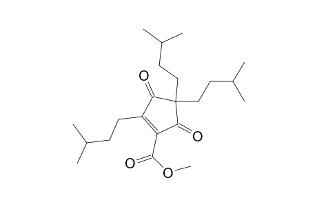1-Cyclopentene-1-carboxylic acid, 2,4,4-tris(3-methylbutyl)-3,5-dioxo-, methyl ester