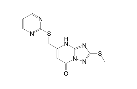 [1,2,4]triazolo[1,5-a]pyrimidin-7(4H)-one, 2-(ethylthio)-5-[(2-pyrimidinylthio)methyl]-
