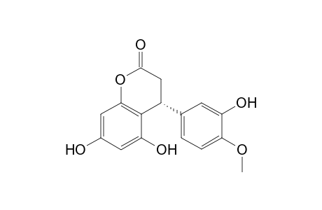 (4R)-5,7-dihydroxy-4-(3-hydroxy-4-methoxy-phenyl)chroman-2-one