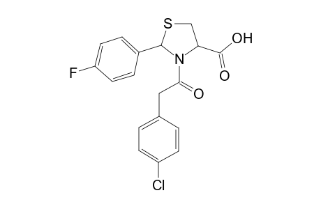 3-[(4-chlorophenyl)acetyl]-2-(4-fluorophenyl)-1,3-thiazolidine-4-carboxylic acid