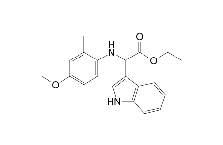 Ethyl 2-(1H-indol-3-yl)-2-(4-methoxy-2-methylphenylamino)-acetate