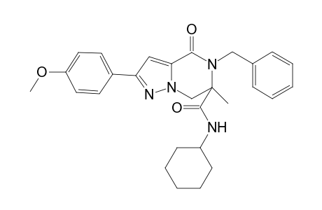Pyrazolo[1,5-a]pyrazine-6-carboxamide, N-cyclohexyl-4,5,6,7-tetrahydro-2-(4-methoxyphenyl)-6-methyl-4-oxo-5-(phenylmethyl)-