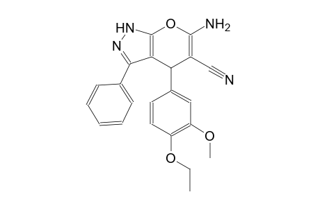 6-amino-4-(4-ethoxy-3-methoxyphenyl)-3-phenyl-1,4-dihydropyrano[2,3-c]pyrazole-5-carbonitrile