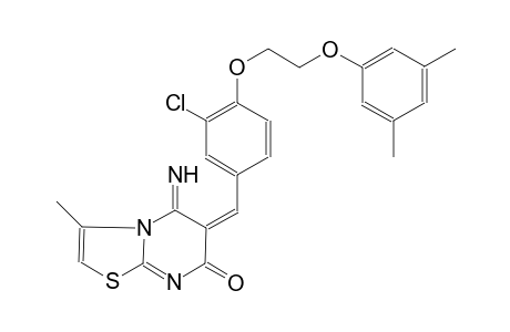 (6E)-6-{3-chloro-4-[2-(3,5-dimethylphenoxy)ethoxy]benzylidene}-5-imino-3-methyl-5,6-dihydro-7H-[1,3]thiazolo[3,2-a]pyrimidin-7-one