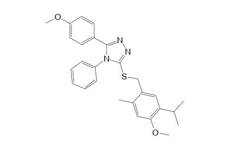 4H-1,2,4-Triazole, 3-[[[4-methoxy-2-methyl-5-(1-methylethyl)phenyl]methyl]thio]-5-(4-methoxyphenyl)-4-phenyl-
