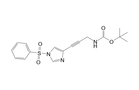 [3-(1-Benzenesulfonyl-1H-imidazol-4-yl)prop-2-ynyl]carbamic acid tert-Butyl ester