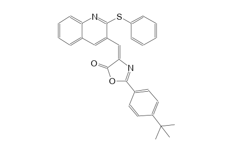 5(4H)-oxazolone, 2-[4-(1,1-dimethylethyl)phenyl]-4-[[2-(phenylthio)-3-quinolinyl]methylene]-, (4E)-