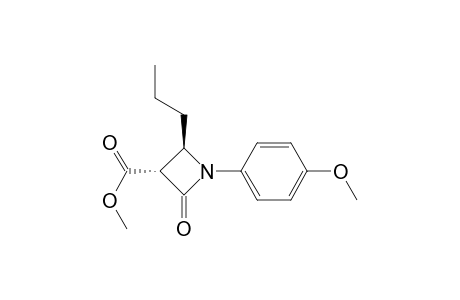 (3R,4R)-1-(4-methoxyphenyl)-2-oxo-4-propyl-3-azetidinecarboxylic acid methyl ester