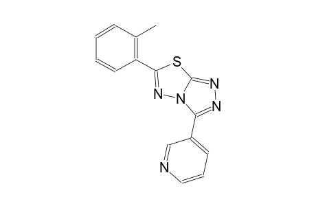 6-(2-methylphenyl)-3-(3-pyridinyl)[1,2,4]triazolo[3,4-b][1,3,4]thiadiazole