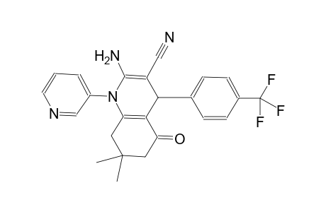 2-amino-7,7-dimethyl-5-oxo-1-(3-pyridinyl)-4-[4-(trifluoromethyl)phenyl]-1,4,5,6,7,8-hexahydro-3-quinolinecarbonitrile