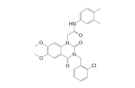 2-(3-(2-chlorobenzyl)-6,7-dimethoxy-2,4-dioxo-3,4-dihydro-1(2H)-quinazolinyl)-N-(3,4-dimethylphenyl)acetamide