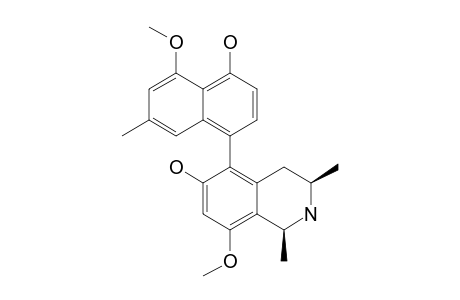 ANCISTROGUINEINE-B;3-EPI-ANCISTROGUINEINE-A;1-EPI-8-O-METHYLKORUPENSAMINE-A