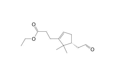3-[(4R)-4-(2-ketoethyl)-5,5-dimethyl-cyclopenten-1-yl]propionic acid ethyl ester