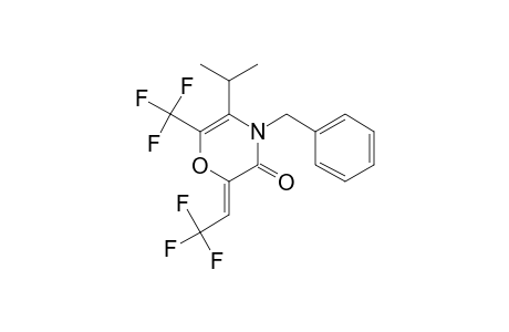 4-BENZYL-5-ISOPROPYL-2-(2,2,2-TRIFLUOROETHYLIDENE)-6-TRIFLUOROMETHYL-2,3-DIHYDRO-4H-1,4-OXAZIN-3-ONE