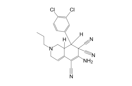 5,7,7(1H)-isoquinolinetricarbonitrile, 6-amino-8-(3,4-dichlorophenyl)-2,3,8,8a-tetrahydro-2-propyl-, (8R,8aS)-
