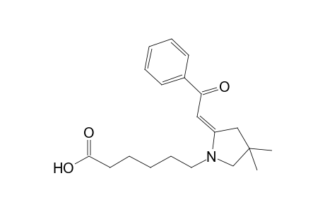 6-[(2E)-4,4-dimethyl-2-phenacylidene-1-pyrrolidinyl]hexanoic acid