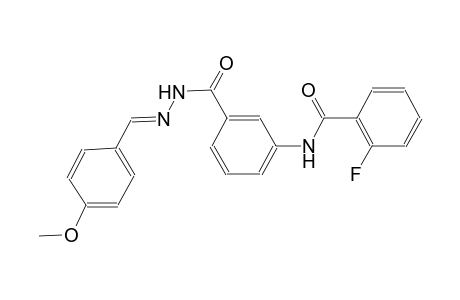 benzoic acid, 3-[(2-fluorobenzoyl)amino]-, 2-[(E)-(4-methoxyphenyl)methylidene]hydrazide