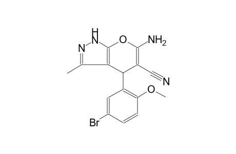 pyrano[2,3-c]pyrazole-5-carbonitrile, 6-amino-4-(5-bromo-2-methoxyphenyl)-1,4-dihydro-3-methyl-
