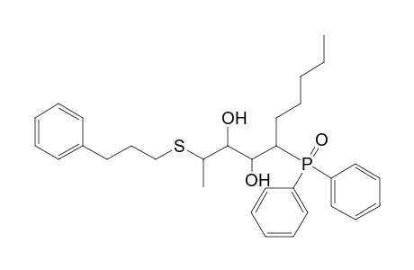 5-Diphenylphosphinoyl-2-(3-phenylpropylsulfanyl)decane-3,4-diol