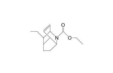 N-Ethoxycarbonyl-10-anti-ethyl-2-aza-tricyclo(4.3.1.0/3,7/)dec-8-ene