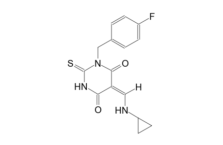 (5E)-5-[(cyclopropylamino)methylene]-1-(4-fluorobenzyl)-2-thioxodihydro-4,6(1H,5H)-pyrimidinedione