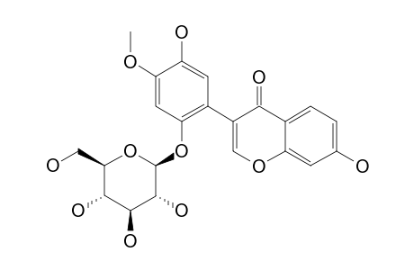 5'-HYDROXY-4'-METHOXYISOFLAVONE-2'-BETA-D-GLUCOPYRANOSIDE