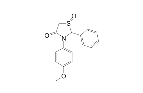 3-(4-METHOXYPHENYL)-2-PHENYL-1,3-THIAZOLIDIN-4-ONE-1-OXIDE