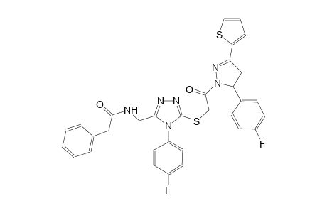benzeneacetamide, N-[[4-(4-fluorophenyl)-5-[[2-[5-(4-fluorophenyl)-4,5-dihydro-3-(2-thienyl)-1H-pyrazol-1-yl]-2-oxoethyl]thio]-4H-1,2,4-triazol-3-yl]methyl]-