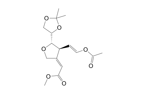 (1'R,2S,3S)-3-(2-Acetoxy)-(E)-vinyl)-2-isopropylidenedioxyethyl-4-(methoxycarbonyl)methylidenetetrahydrofuran