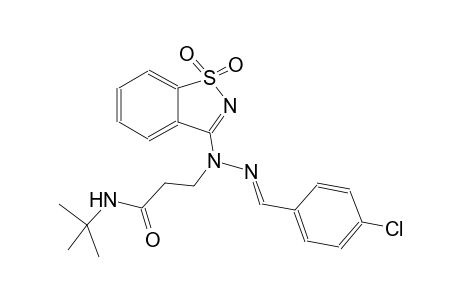 propanamide, 3-[(2E)-2-[(4-chlorophenyl)methylene]-1-(1,1-dioxido-1,2-benzisothiazol-3-yl)hydrazino]-N-(1,1-dimethylethyl)-