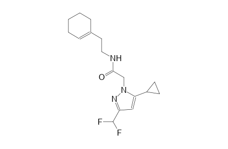 N-[2-(1-cyclohexen-1-yl)ethyl]-2-[5-cyclopropyl-3-(difluoromethyl)-1H-pyrazol-1-yl]acetamide