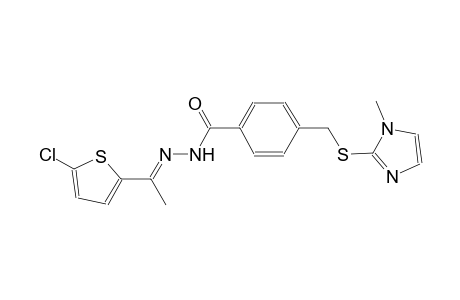 N'-[(E)-1-(5-chloro-2-thienyl)ethylidene]-4-{[(1-methyl-1H-imidazol-2-yl)sulfanyl]methyl}benzohydrazide