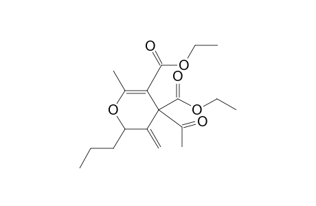 Diethyl 4-acetyl-3,4-dihydro-6-methyl-3-methylene-2-propyl-2H-pyran-4,5-dicarboxylate