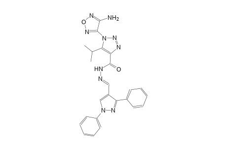 1-(4-amino-1,2,5-oxadiazol-3-yl)-N'-[(E)-(1,3-diphenyl-1H-pyrazol-4-yl)methylidene]-5-isopropyl-1H-1,2,3-triazole-4-carbohydrazide