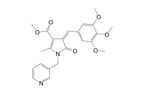 (4Z)-2-methyl-5-oxo-1-(3-pyridinylmethyl)-4-[(3,4,5-trimethoxyphenyl)methylidene]-3-pyrrolecarboxylic acid methyl ester