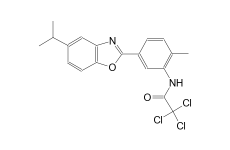 2,2,2-trichloro-N-[5-(5-isopropyl-1,3-benzoxazol-2-yl)-2-methylphenyl]acetamide