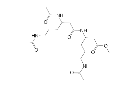 Hexanoic acid, 6-(acetylamino)-3-[[3,6-bis(acetylamino)-1-oxohexyl]amino]-, methyl ester, [S-(R*,R*)]-