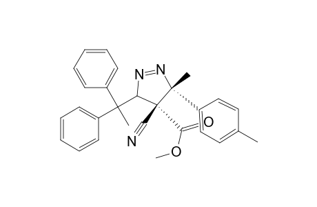 cis-4-cyano-5-(1,1-diphenylethyl)-4-(methoxycarbonyl)-3-methyl-3-(p-methylphenyl)-1-pyrazoline