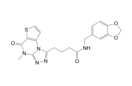 thieno[2,3-e][1,2,4]triazolo[4,3-a]pyrimidine-1-butanamide, N-(1,3-benzodioxol-5-ylmethyl)-4,5-dihydro-4-methyl-5-oxo-