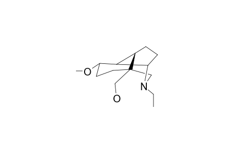 (1R*,4R*,7S*,8S*,9S*)-3-Aza-3-ethyl-1-hydroxymethyl-9-methoxytricyclo[5.4.0.0(4,8)]undecane