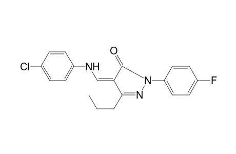 (4Z)-4-[(4-chloroanilino)methylene]-2-(4-fluorophenyl)-5-propyl-2-pyrazolin-3-one