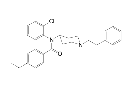 N-(2-Chlorophenyl)-4-ethyl-N-[1-(2-phenylethyl)piperidin-4-yl]benzamide
