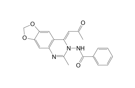 Benzamide, N-[6-methyl-8-(2-oxopropylidene)-1,3-dioxolo[4,5-g]quinazolin-7(8H)-y l]-